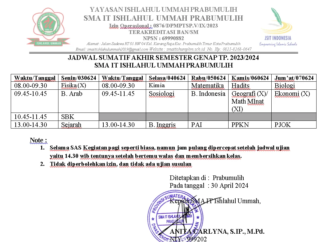 JADWAL SAS GENAP TP. 2023/2024